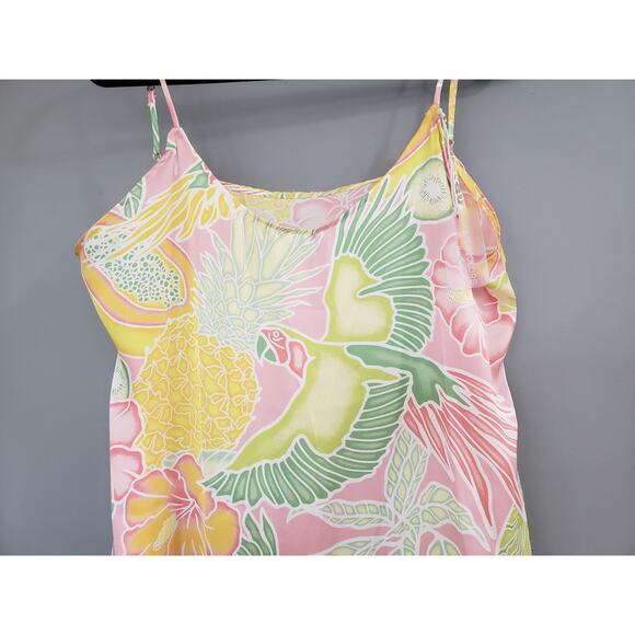NEW - Watercolor Kenny Flowers‎ L/XL TROPICAL DRESS bird parrot beach floral - Picture 2 of 9